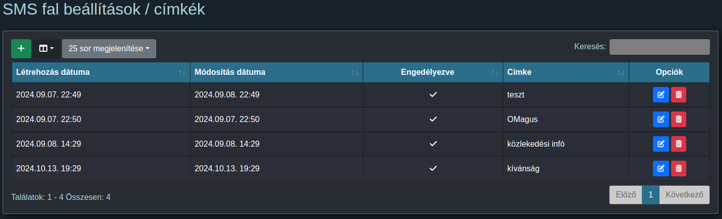 Címkék kezelése